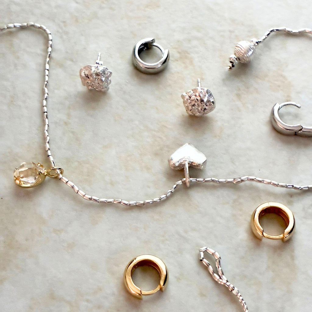 ぷっくりフープピアス Silver / Gold