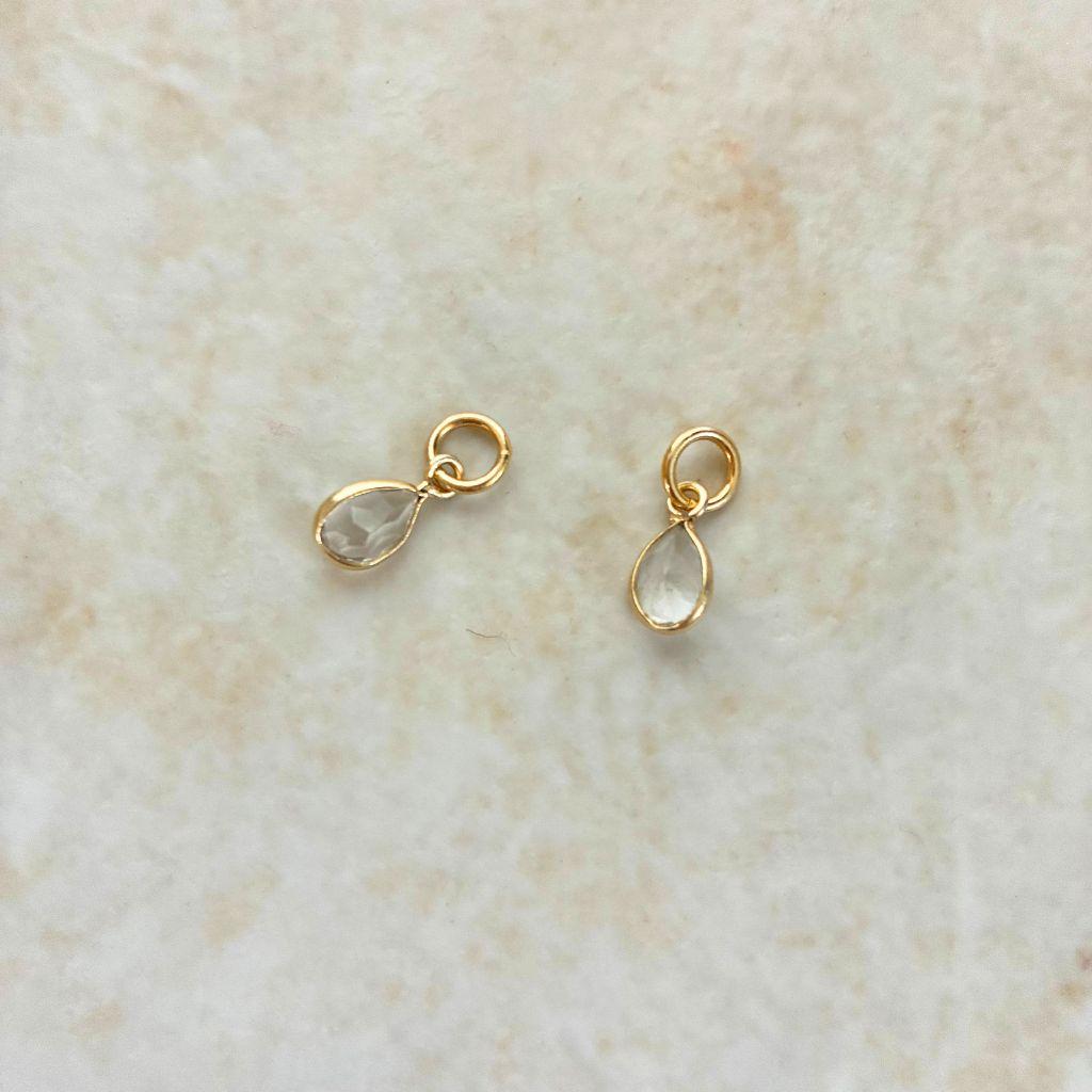 クリスタル 8×6mm チャーム Silver925