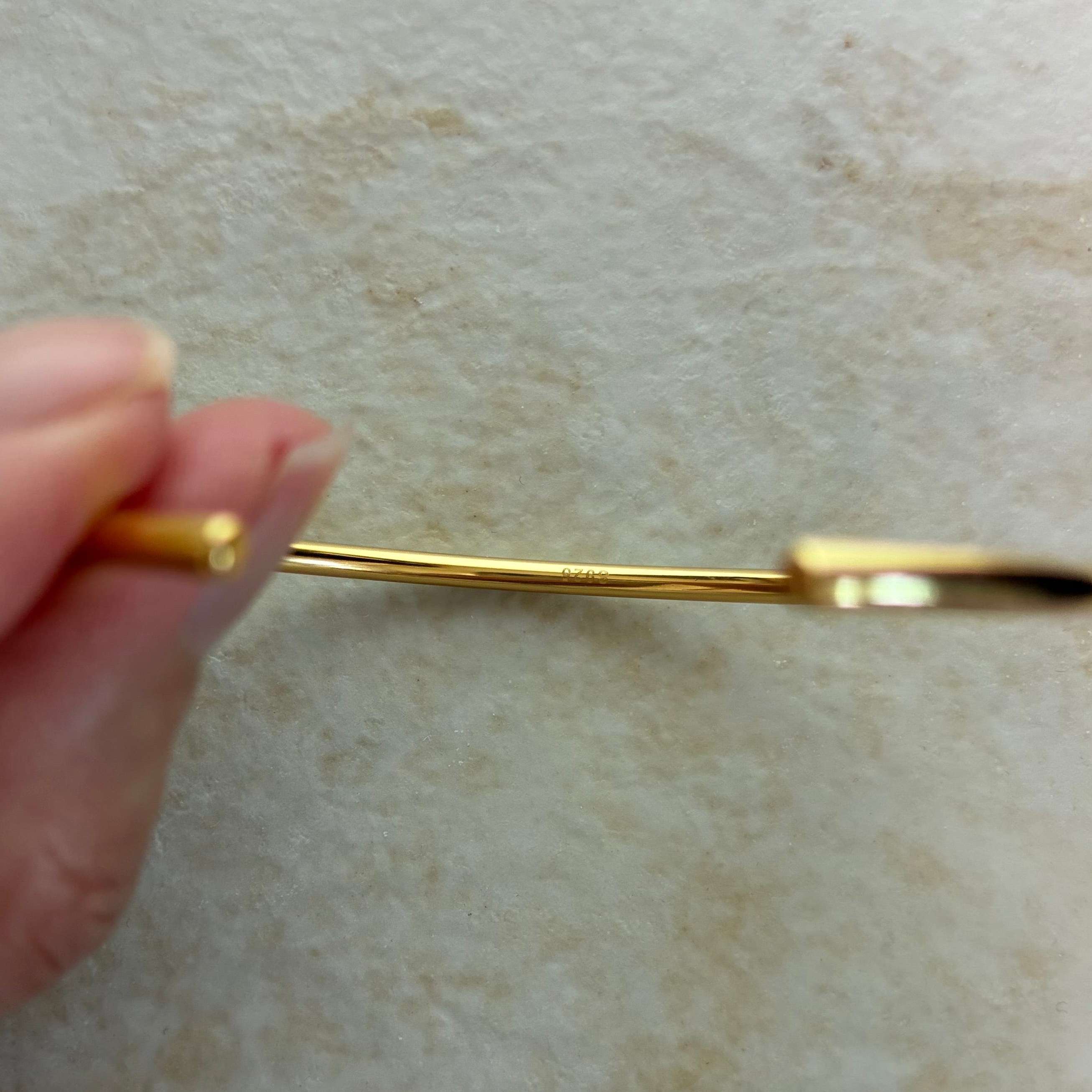 Silver925 バングル 2mm シルバー ゴールド