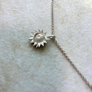 Silver925 ひまわりチャームネックレス