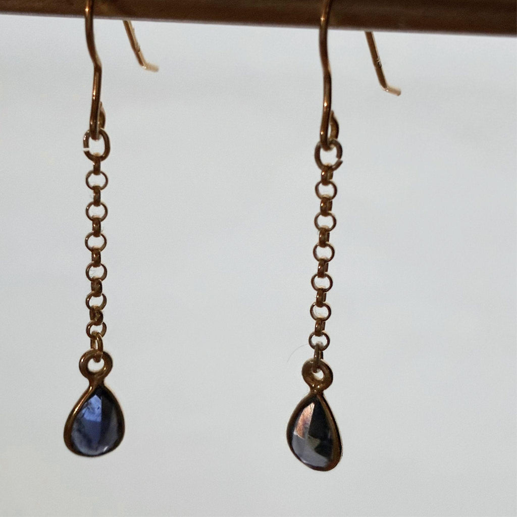 アイオライト フックピアス Silver925 Gold