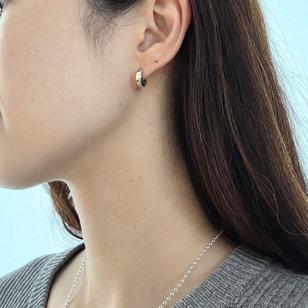 ぷっくりフープピアス Silver / Gold