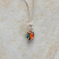 オイスターカッパーターコイズ 8×6mm チャーム Silver925