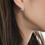 Silver999 medium Hoop Earrings