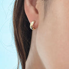 ぷっくりフープピアス Silver / Gold