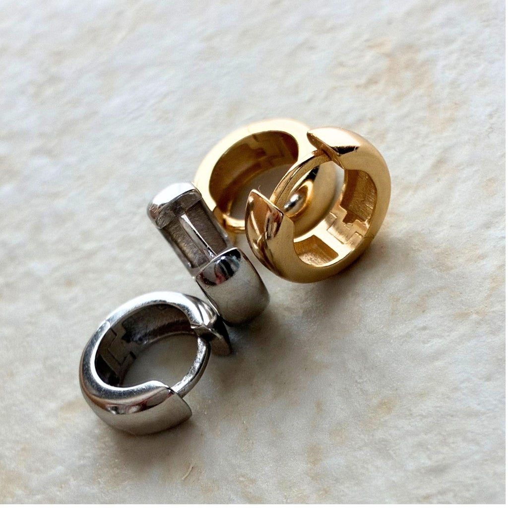ぷっくりフープピアス Silver / Gold