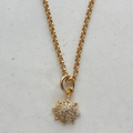 Diamond Sun Charm Necklace