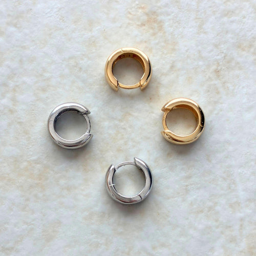 ぷっくりフープピアス Silver / Gold