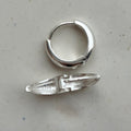 Silver999 medium Hoop Earrings