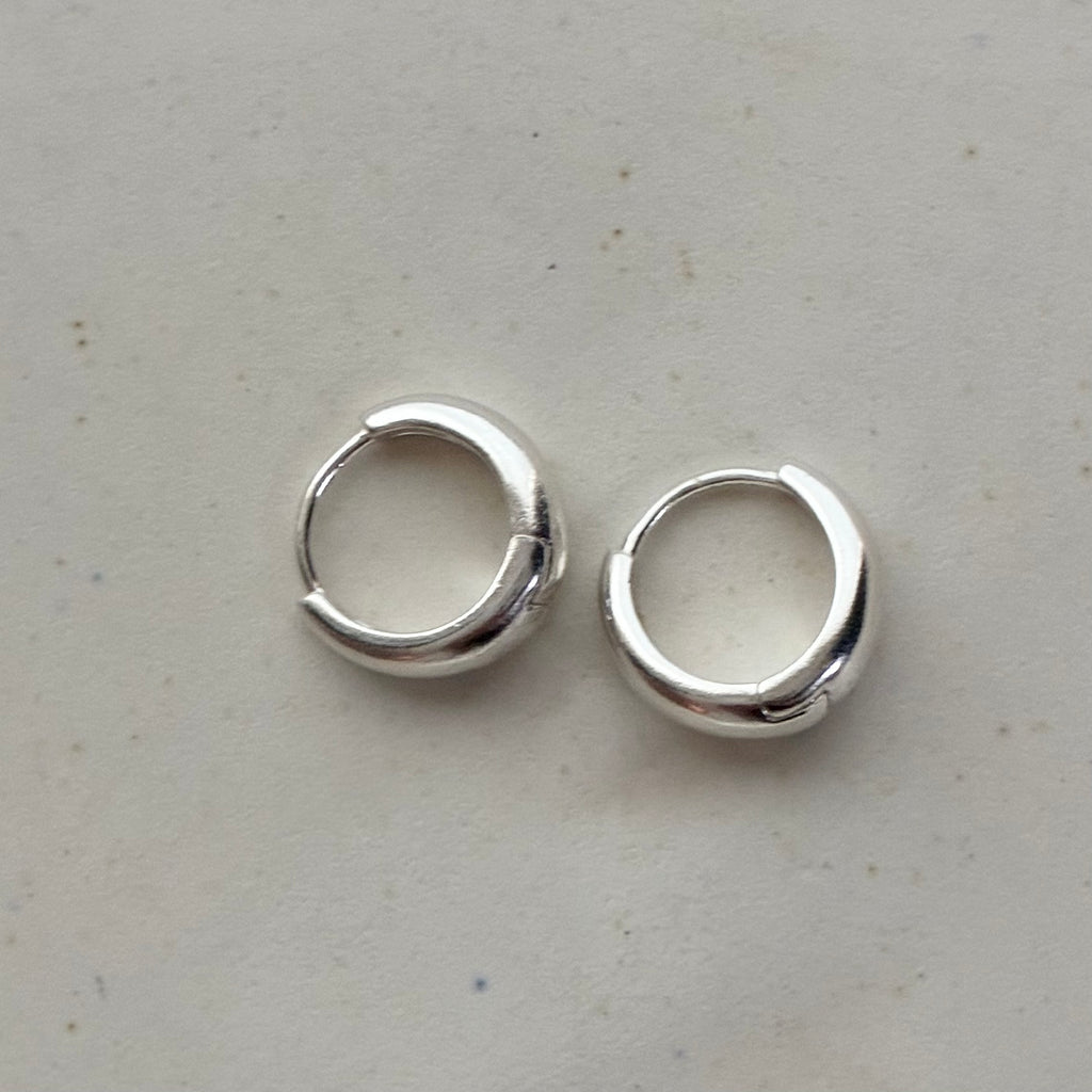 Silver999 medium Hoop Earrings