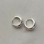 Silver999 medium Hoop Earrings