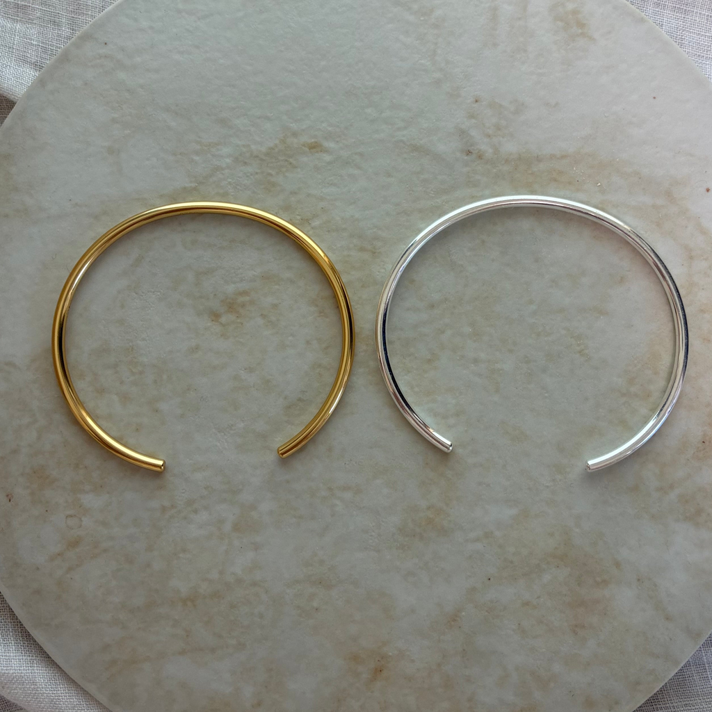 Silver925 バングル 2mm シルバー ゴールド