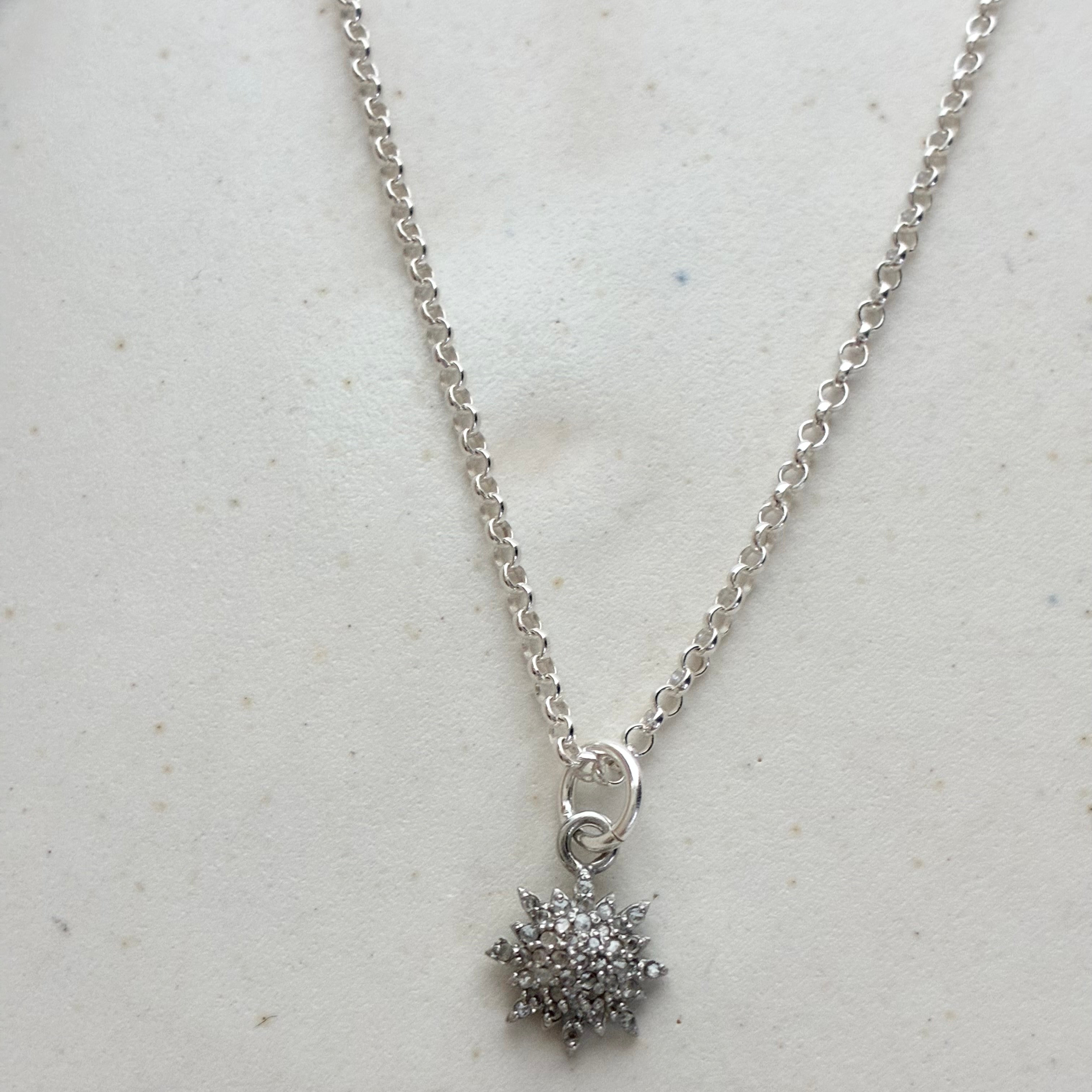 ダイヤモンド チャームネックレス Silver925 天然石