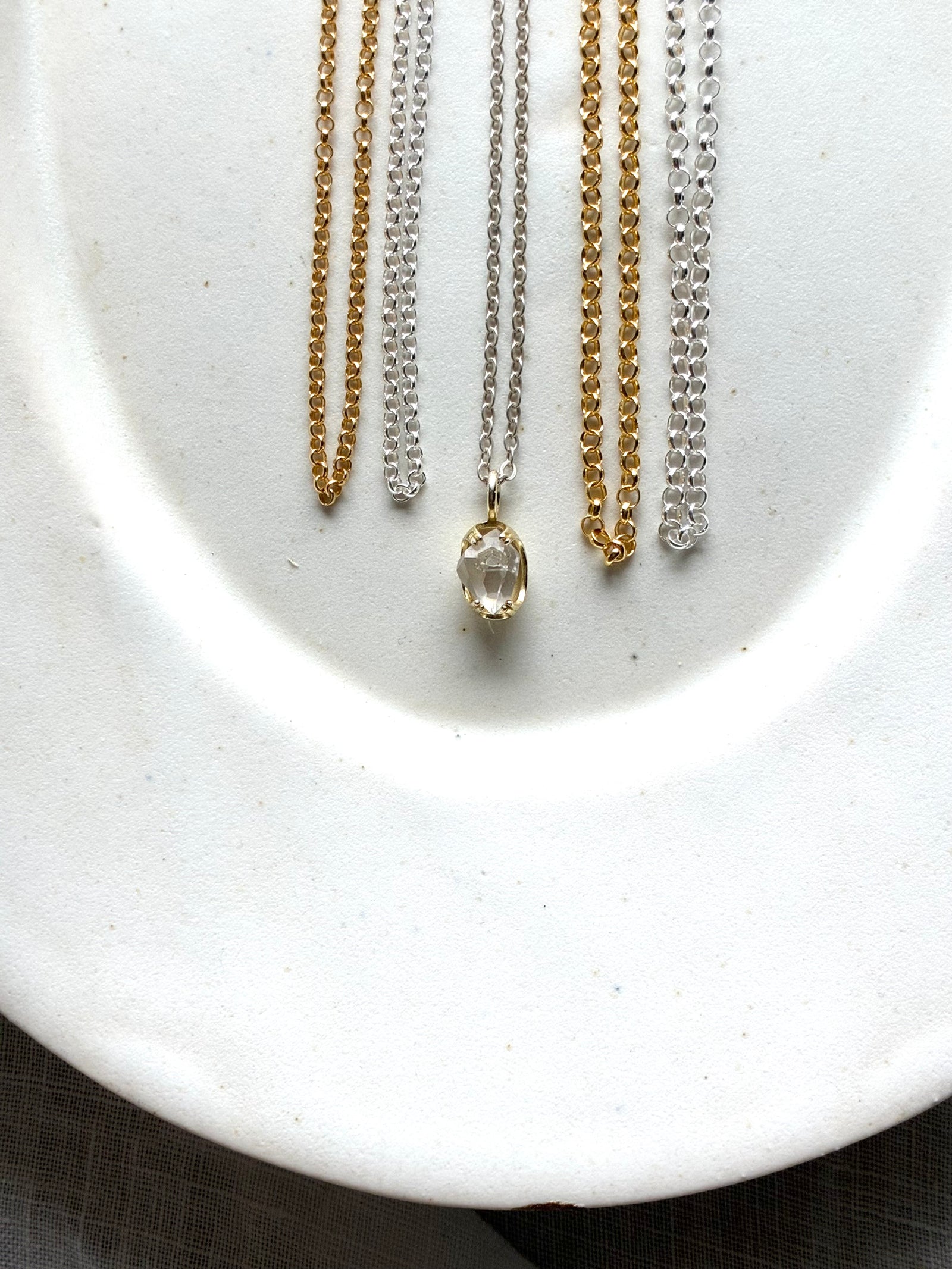 Herkimer Necklace — Silver925 チェーン